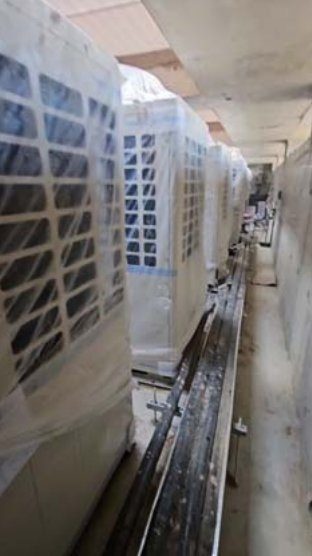 Row of outdoor VRF condensing units – Al Hisn Fili Fort, Sharjah