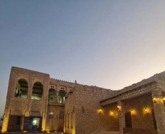 Building exterior at dusk – Al Heera Literary Council, Sharjah
